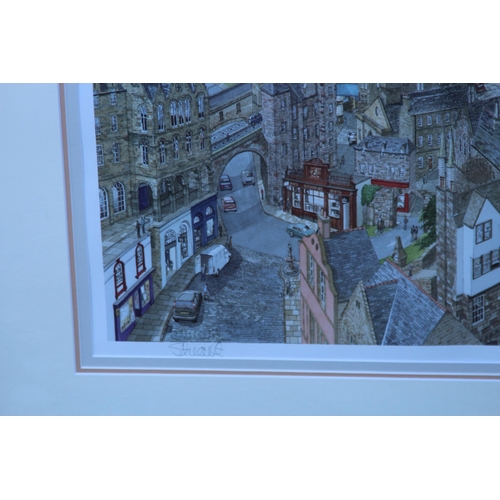 196 - LIMITED EDITION PRINT MEMORIES OF EDINBURGH BY MARTIN STUART MOORE - SIGNED WITH CERTIFICATE 
103 X ... 