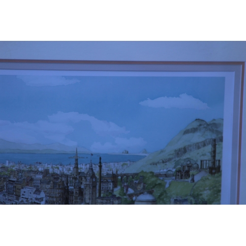 196 - LIMITED EDITION PRINT MEMORIES OF EDINBURGH BY MARTIN STUART MOORE - SIGNED WITH CERTIFICATE 
103 X ... 