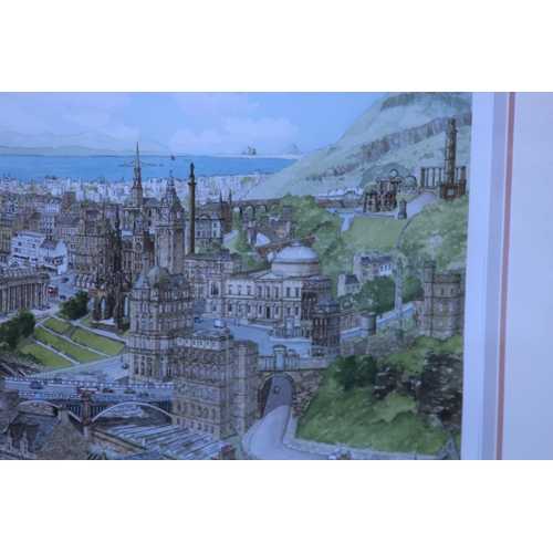 196 - LIMITED EDITION PRINT MEMORIES OF EDINBURGH BY MARTIN STUART MOORE - SIGNED WITH CERTIFICATE 
103 X ... 