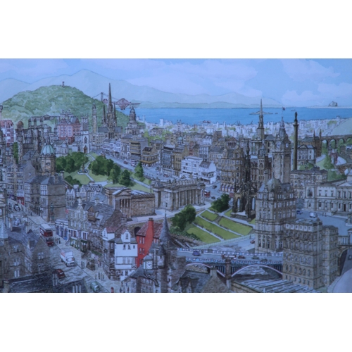 196 - LIMITED EDITION PRINT MEMORIES OF EDINBURGH BY MARTIN STUART MOORE - SIGNED WITH CERTIFICATE 
103 X ... 