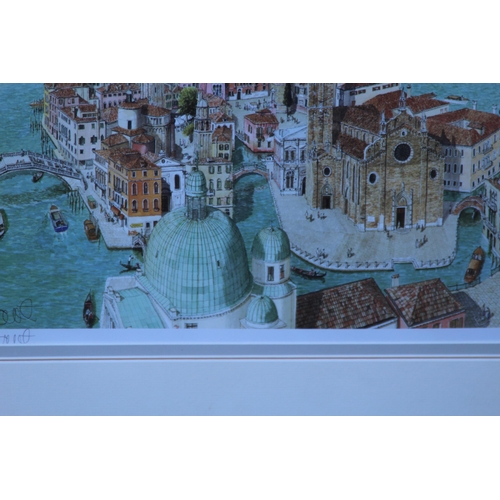 197 - LIMITED EDITION PRINT VENICE LA SERENISSIMA BY MARTIN STUART MOORE - SIGNED WITH CERTIFICATE 
103 X ... 