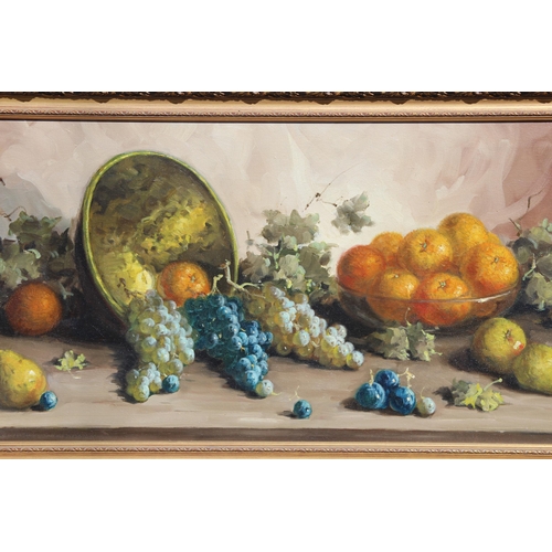 210 - ORIGINAL OIL ON CANVAS STILL LIFE SIGNED A MESA 
113 X 61CM