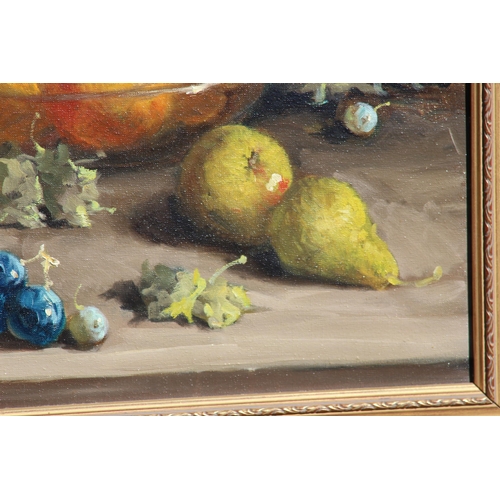 210 - ORIGINAL OIL ON CANVAS STILL LIFE SIGNED A MESA 
113 X 61CM