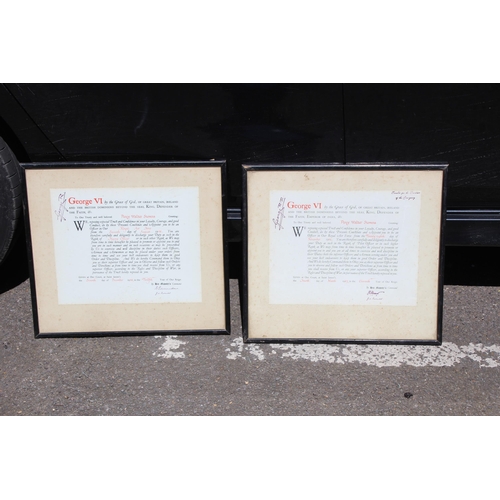 843 - 2 X MILITARY APPOINTMENTS FRAMED 
48 X 44CM