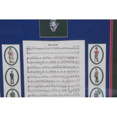 844 - WARRENT OFFIVERS PRESENTATION IN FRAME AND TO A GURKHA POEM 
67 X 57CM