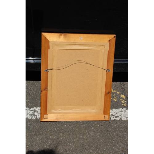 216 - 2 X VINTAGE WOODEN MIRRORS 
64 X 50CM