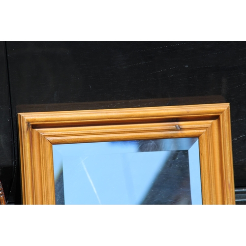 216 - 2 X VINTAGE WOODEN MIRRORS 
64 X 50CM