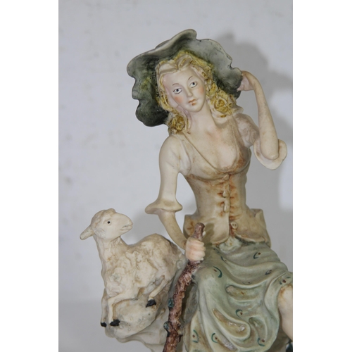 880 - 2 X FIGURES OF A YOUNG BOY AND GIRL WITH SHEEP
25CM