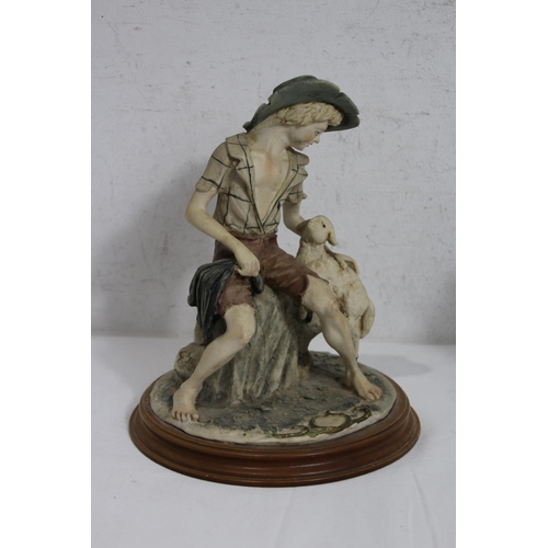 880 - 2 X FIGURES OF A YOUNG BOY AND GIRL WITH SHEEP
25CM