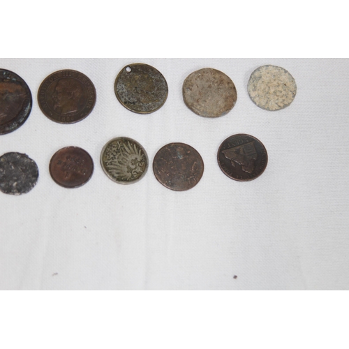 986 - QUANTITY OF VARIOUS ANTIQUE COINS