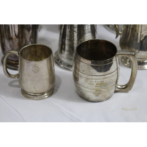 476 - LARGE QUANTITY OF MILITARY(SHOOTING) AWARDS TANKARDS