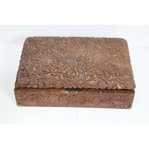 480 - EASTERN CARVED JEWELLERY BOX AND 3 OTHERS
30 X 20 X 10CM