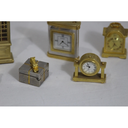 485 - QUANTITY OF MINATURE CLOCKS