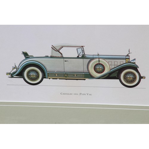 217 - 2 X PRINTS OF VINTAGE CARS 
53 X 33CM