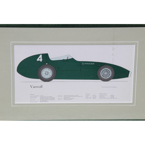 217 - 2 X PRINTS OF VINTAGE CARS 
53 X 33CM