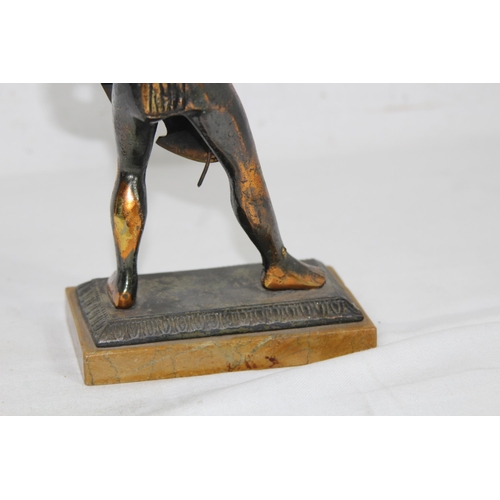 918 - VINTAGE METAL STATUE OF A GREEK SOLDIER
30 X 30CM