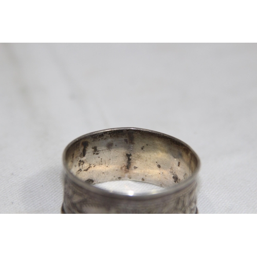 1058 - SILVER NAPKIN RING - 8.5G