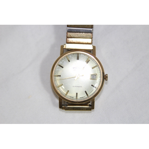 1155 - VINTAGE 9CT GOLD TISSOT VISODATE GENTLEMENS WATCH