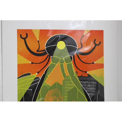 158 - 2 X WAR OF THE WORLDS SIGNED PRINTS - ONE SIGNED DAVID DRAGON AND ONE NEVILLIE GODWIN
53 X 40CM