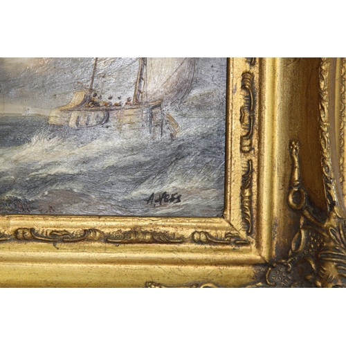 201 - SMALL OIL ON BOARD OF BOATS AT SEA SIGNED A.HESS
30 X 25CM