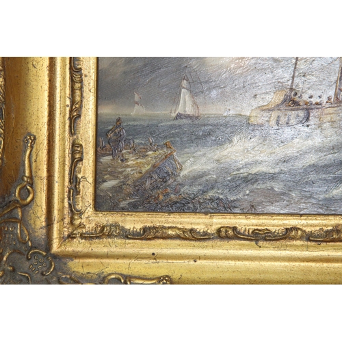 201 - SMALL OIL ON BOARD OF BOATS AT SEA SIGNED A.HESS
30 X 25CM