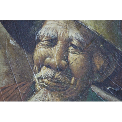 202 - OIL PAINTING ON LEAF OF AN ORIENTAL GENTLEMAN
26 X 21CM