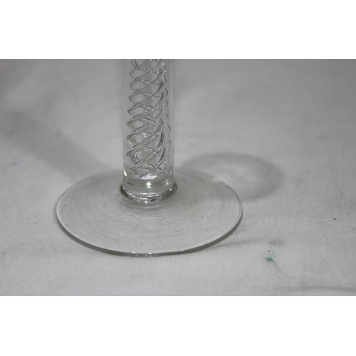 354 - PAIR OF GLASS TWIST STEM CANDLE STICKS
20CM