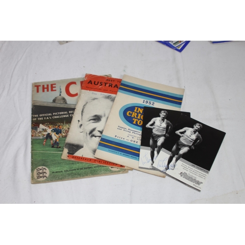 494 - VERY INTERESTING  QUANTITY OF FOOTBALL EPHEMERA INCLUDING AUTOGRAPHS BY JIMMY GREAVES AND OTHERS