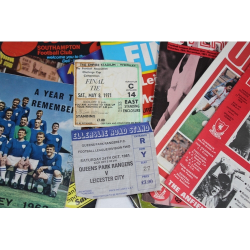 494 - VERY INTERESTING  QUANTITY OF FOOTBALL EPHEMERA INCLUDING AUTOGRAPHS BY JIMMY GREAVES AND OTHERS