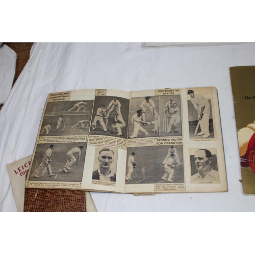 495 - GOOD QUANTITY OF CRICKET EPHEMERA INCLUDING AUTOGRAPHS