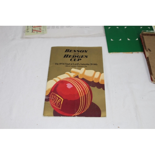 495 - GOOD QUANTITY OF CRICKET EPHEMERA INCLUDING AUTOGRAPHS