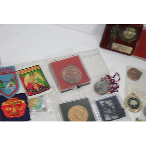 497 - LARGE QUANTITY OF SPORTING MEDALS ETC