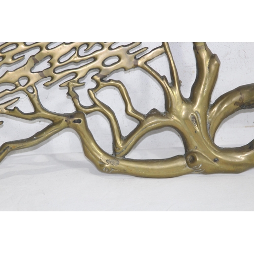 498 - LARGE ORNATE BRASS WALL HANGING OF A TREE
90 X 40CM