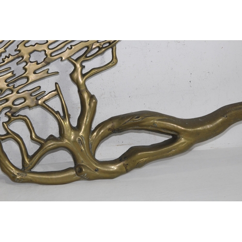 498 - LARGE ORNATE BRASS WALL HANGING OF A TREE
90 X 40CM