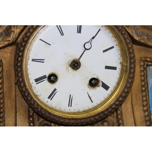 504 - VINTAGE 19TH CENTURY FRENCH GILT BRONZE CLOCK WITH MIROY FRERES MOVEMENT
43 X 40 X 15CM