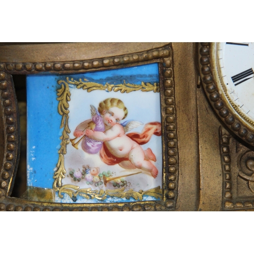 504 - VINTAGE 19TH CENTURY FRENCH GILT BRONZE CLOCK WITH MIROY FRERES MOVEMENT
43 X 40 X 15CM