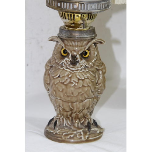 261 - VINTAGE OWL LAMP PLUS ONE OTHER 
40CM