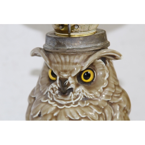 261 - VINTAGE OWL LAMP PLUS ONE OTHER 
40CM