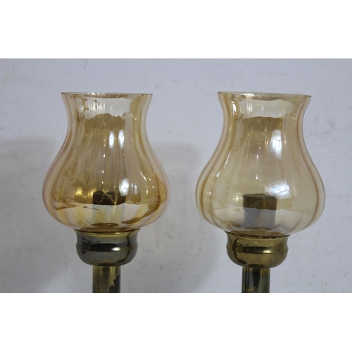 262 - PAIR OF UP-LIGHT CANDLE HOLDERS 
32CM