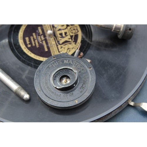 752 - VINTAGE HIS MASTERS VOICE 78 RECORD PLAYER