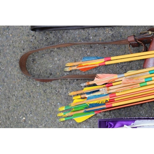 531 - GREENCAT ARCHERY BOW AND ARROWS ETC