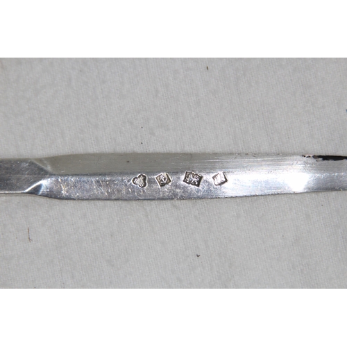 1065 - BRIGHTCUT FLORAL DECORATED SILVER LETTER OPENER BY WRS - BIRMINGHAM 1994 - 37G