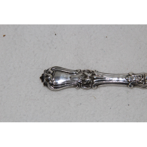 1067 - SOLID SILVER PICKLE FORK