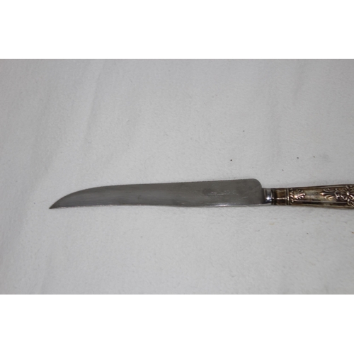 1068 - SILVER HANDLED BREAD KNIFE