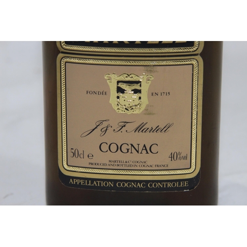 722 - HALF LITRE BOTTLE OF COGNAC MARTEL