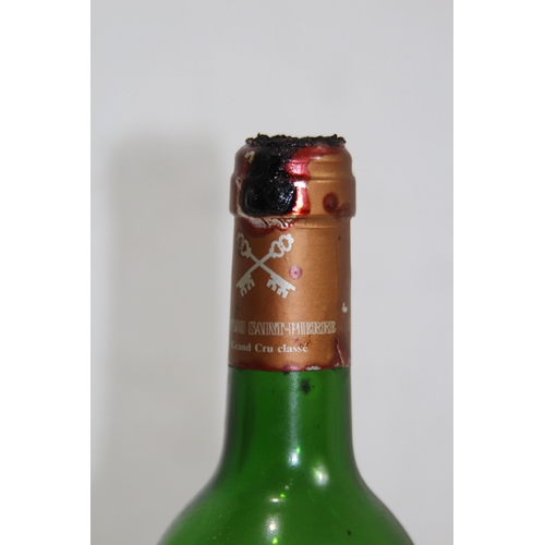 724 - BOTTLE OF CHATEAU SAINT PIERRE 1990 RED WINE - CLOSED BUT EVAPORATED