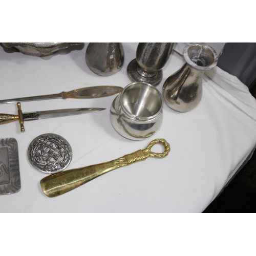 507 - LARGE QUANTITY OF SILVER PLATED ITEMS ETC
61CM