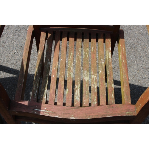 103 - PAIR OF WOODEN GARDEN CHAIRS 
66 X 50 X 95CM