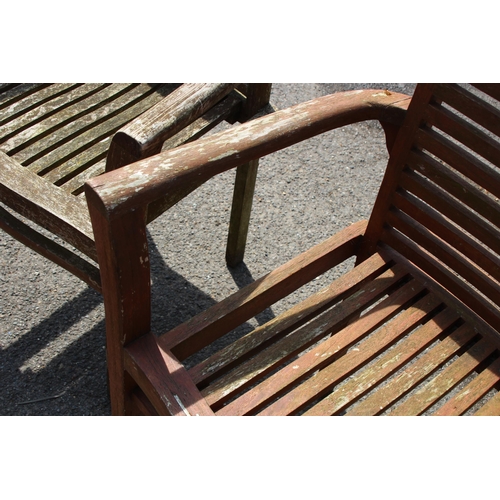 103 - PAIR OF WOODEN GARDEN CHAIRS 
66 X 50 X 95CM