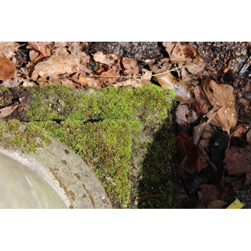 109 - STONE SUNDIAL ON PEDESTAL BASE 
85 X 40 X 40CM